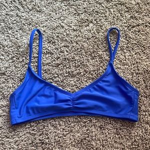 blue cinch bikini top